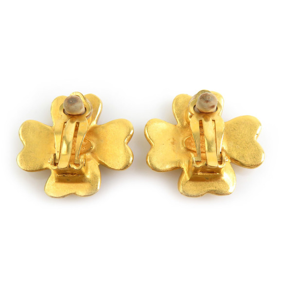 CHANEL Gold Logo Earrings - Picture 4 of 5